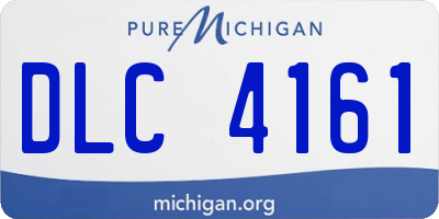 MI license plate DLC4161