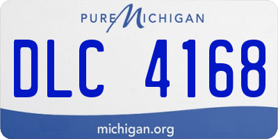 MI license plate DLC4168