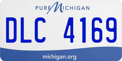 MI license plate DLC4169