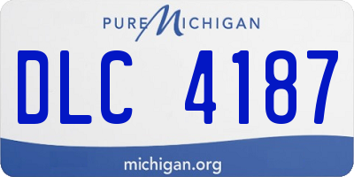 MI license plate DLC4187