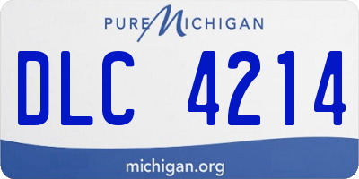 MI license plate DLC4214