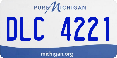 MI license plate DLC4221