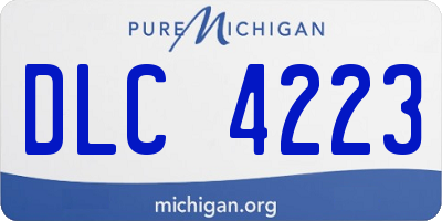 MI license plate DLC4223