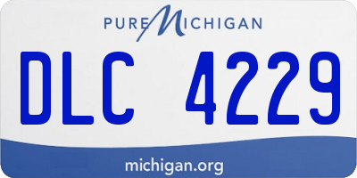 MI license plate DLC4229