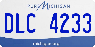 MI license plate DLC4233