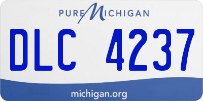 MI license plate DLC4237