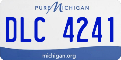 MI license plate DLC4241