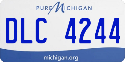 MI license plate DLC4244