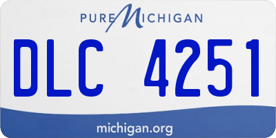 MI license plate DLC4251