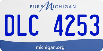 MI license plate DLC4253