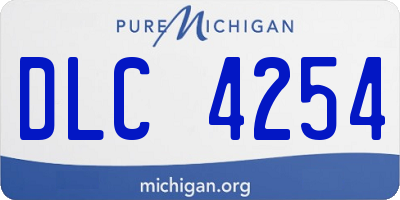 MI license plate DLC4254