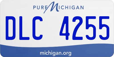 MI license plate DLC4255