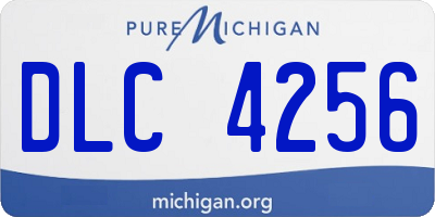 MI license plate DLC4256