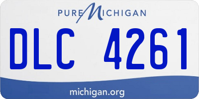 MI license plate DLC4261