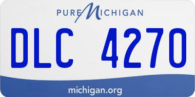 MI license plate DLC4270