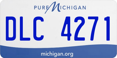 MI license plate DLC4271