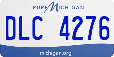 MI license plate DLC4276