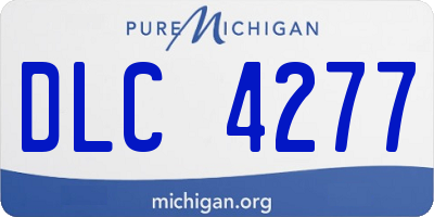MI license plate DLC4277