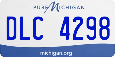 MI license plate DLC4298