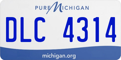 MI license plate DLC4314