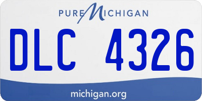 MI license plate DLC4326