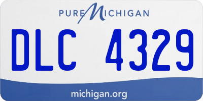 MI license plate DLC4329