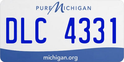 MI license plate DLC4331