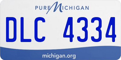 MI license plate DLC4334