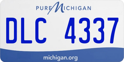 MI license plate DLC4337