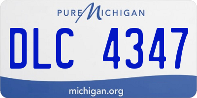 MI license plate DLC4347