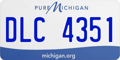 MI license plate DLC4351