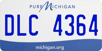 MI license plate DLC4364