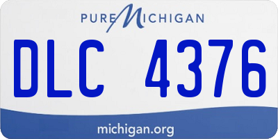 MI license plate DLC4376