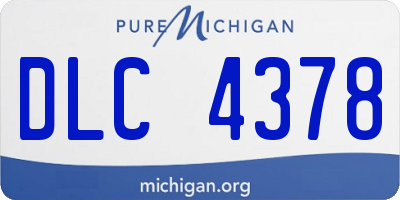 MI license plate DLC4378