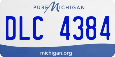 MI license plate DLC4384