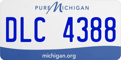 MI license plate DLC4388