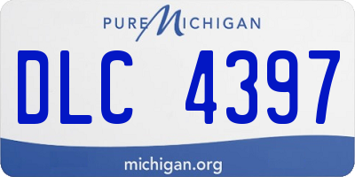 MI license plate DLC4397