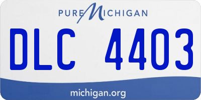 MI license plate DLC4403