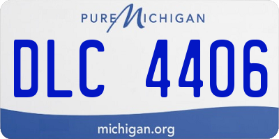 MI license plate DLC4406
