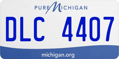 MI license plate DLC4407