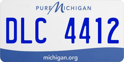 MI license plate DLC4412