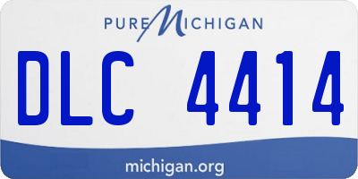 MI license plate DLC4414