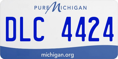 MI license plate DLC4424