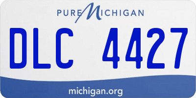 MI license plate DLC4427