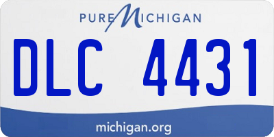 MI license plate DLC4431