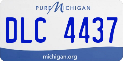 MI license plate DLC4437