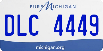 MI license plate DLC4449