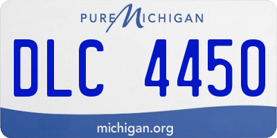 MI license plate DLC4450