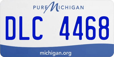 MI license plate DLC4468