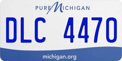 MI license plate DLC4470